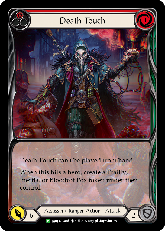 Death Touch (Red) [FAB132] (Promo)  Rainbow Foil | Good Games North