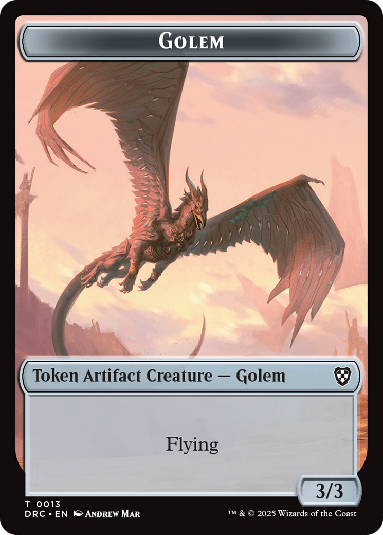 Golem (0013) // Nalaar Aetherjet Double-Sided Token [Aetherdrift Tokens] | Good Games North
