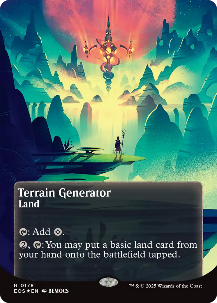 Terrain Generator (0178) (Borderless) (Galaxy Foil) [Edge of Eternities: Stellar Sights] | Good Games North