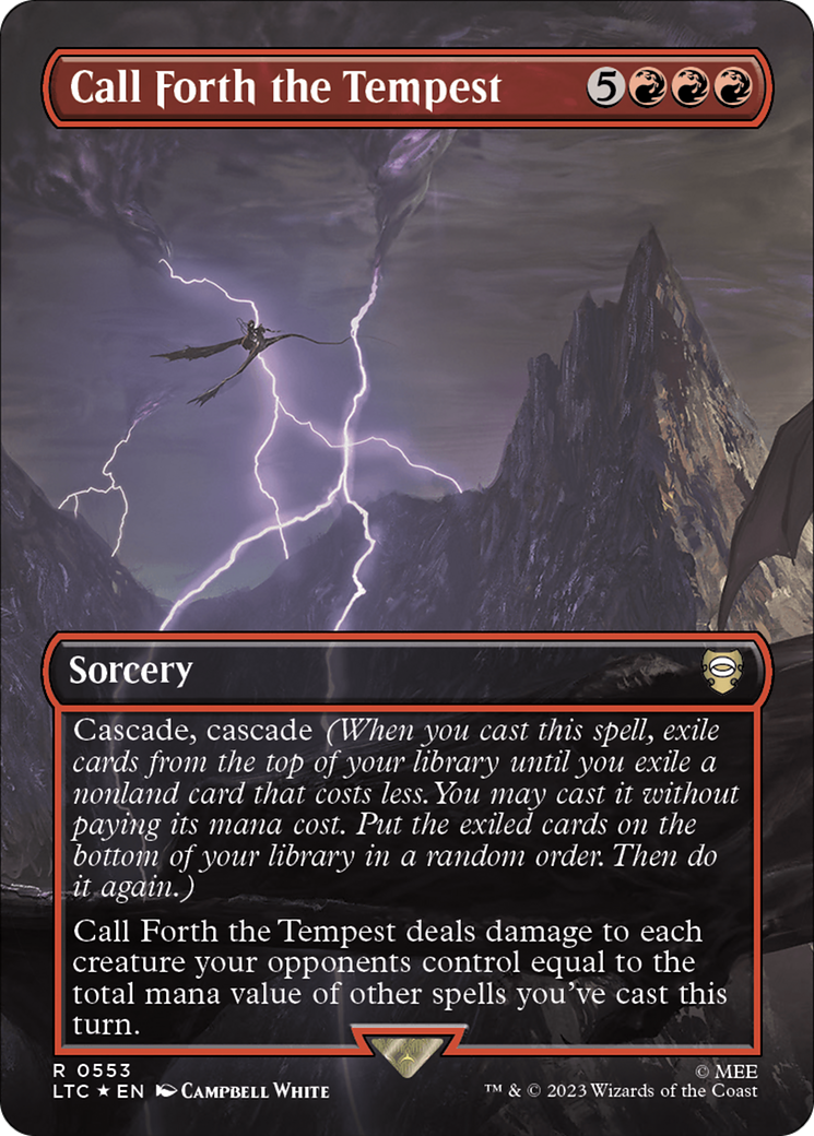 Call Forth the Tempest (Borderless) (Surge Foil) [The Lord of the Rings: Tales of Middle-Earth Commander] | Good Games North