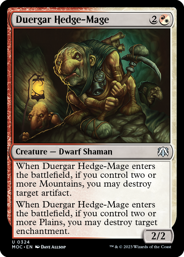 Duergar Hedge-Mage [March of the Machine Commander] | Good Games North