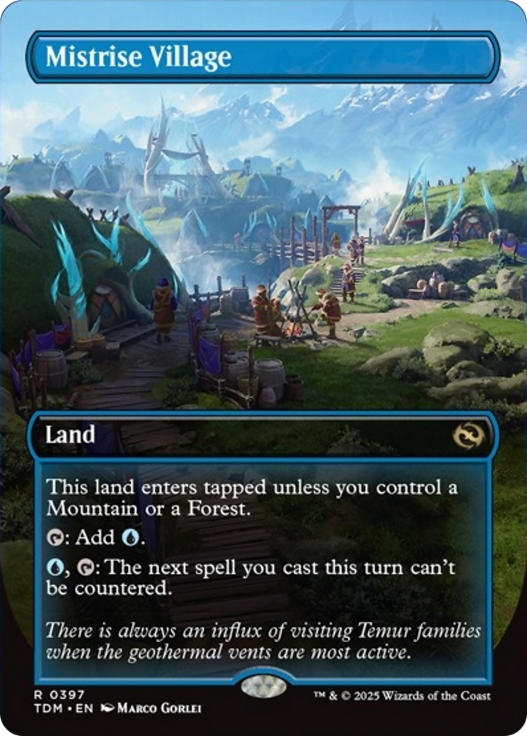 Mistrise Village (Borderless) [Tarkir: Dragonstorm] | Good Games North