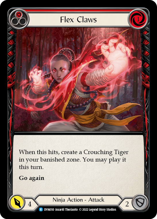 Flex Claws (Red) [DYN050] (Dynasty)  Rainbow Foil | Good Games North