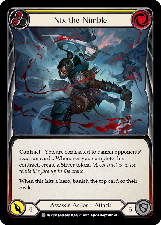 Nix the Nimble (Yellow) [DYN140] (Dynasty)  Rainbow Foil | Good Games North