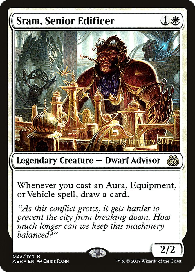 Sram, Senior Edificer [Aether Revolt Prerelease Promos] | Good Games North
