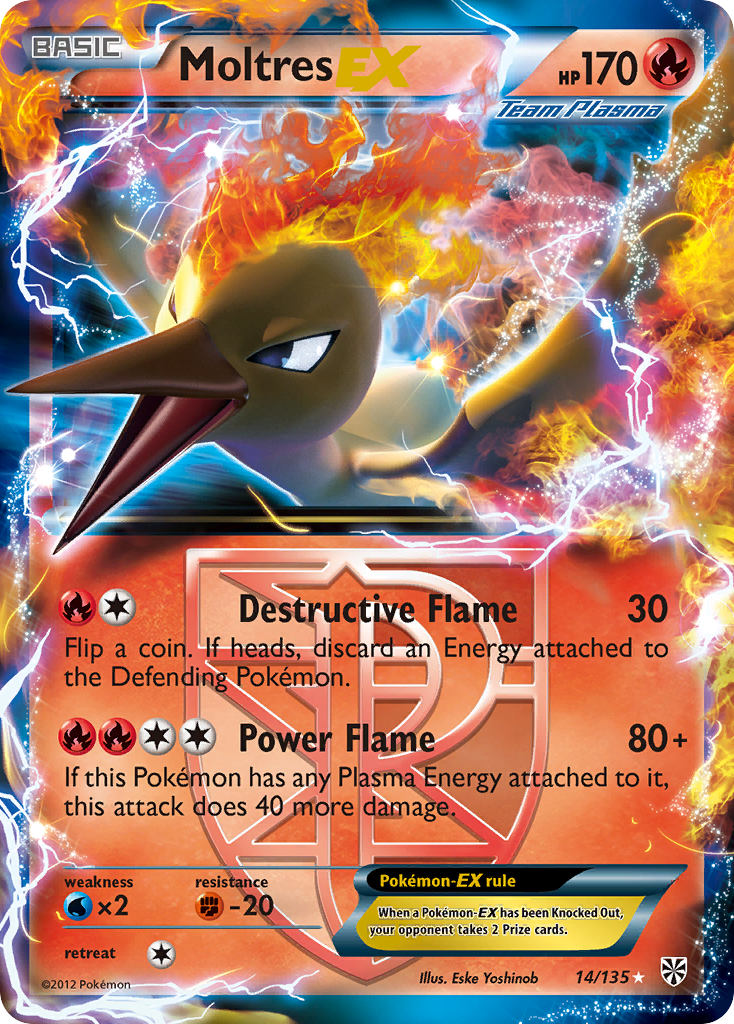 Moltres EX (14/135) [Black & White: Plasma Storm] | Good Games North
