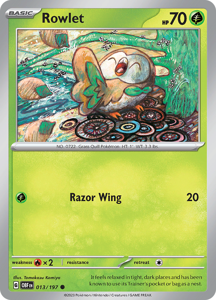 Rowlet (013/197) [Scarlet & Violet: Obsidian Flames] | Good Games North
