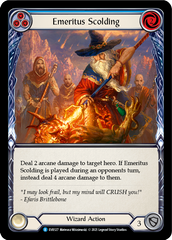 Emeritus Scolding (Blue) [EVR127] (Everfest)  1st Edition Normal | Good Games North