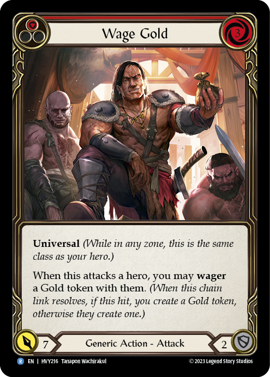 Wage Gold (Red) [HVY216] (Heavy Hitters)  Rainbow Foil | Good Games North