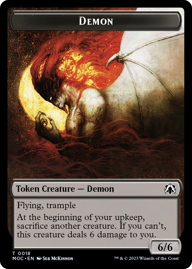 Angel (3) // Demon Double-Sided Token [March of the Machine Commander Tokens] | Good Games North