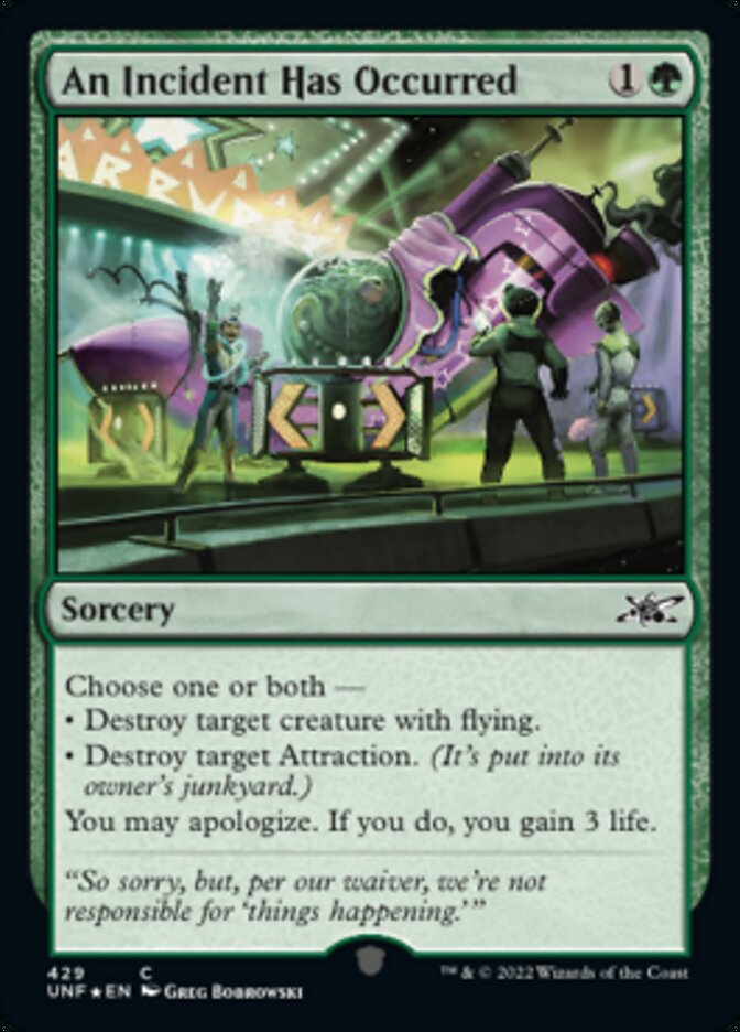 An Incident Has Occurred (Galaxy Foil) [Unfinity] | Good Games North