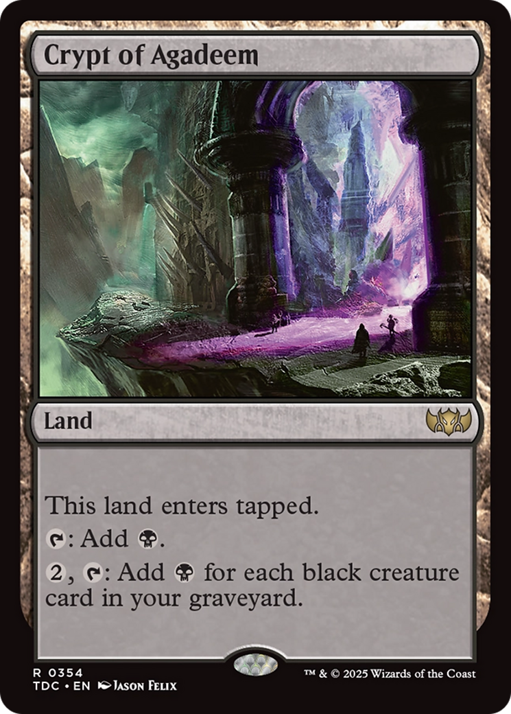 Crypt of Agadeem [Tarkir: Dragonstorm Commander] | Good Games North