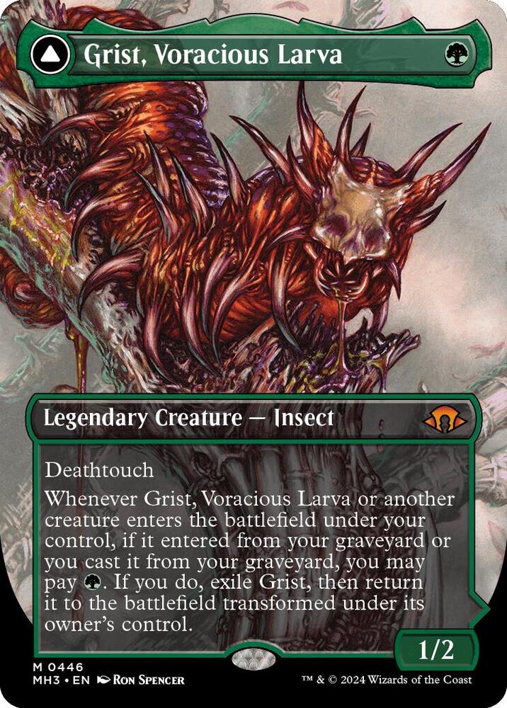 Grist Voracious Larva Borderless (Modern Horizons 3)  | Good Games North