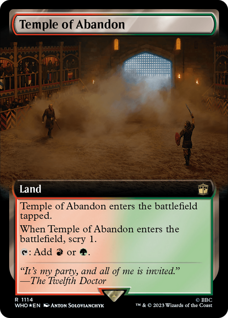 Temple of Abandon (Extended Art) (Surge Foil) [Doctor Who] | Good Games North