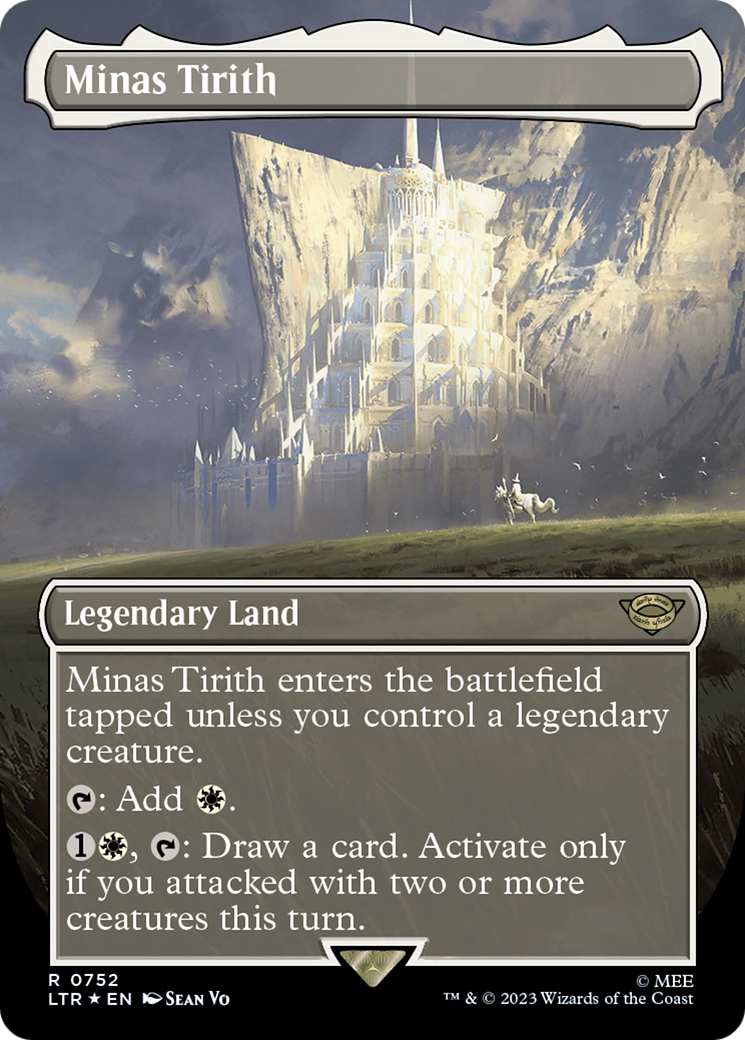 Minas Tirith (Borderless) (Surge Foil) [The Lord of the Rings: Tales of Middle-Earth] | Good Games North