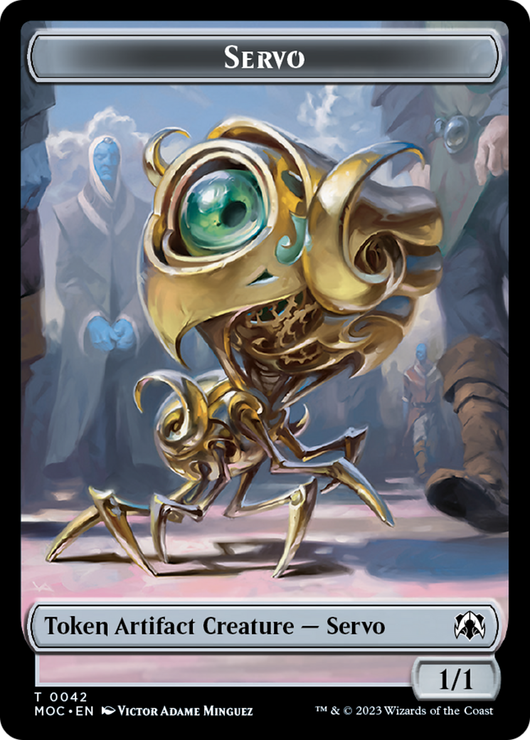 Feather // Servo Double-Sided Token [March of the Machine Commander Tokens] | Good Games North