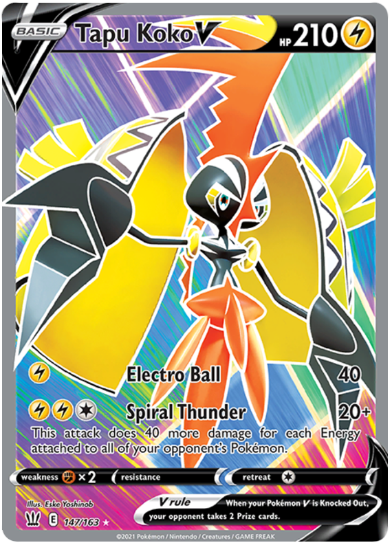 Tapu Koko V (147/163) [Sword & Shield: Battle Styles] | Good Games North