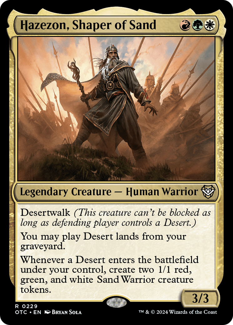 Hazezon, Shaper of Sand [Outlaws of Thunder Junction Commander] | Good Games North