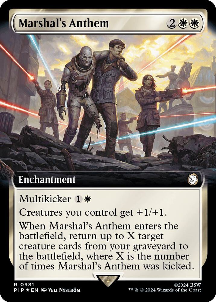 Marshal's Anthem 981/326 (Universes Beyond: Fallout)  - Extended Art Surge Foil | Good Games North