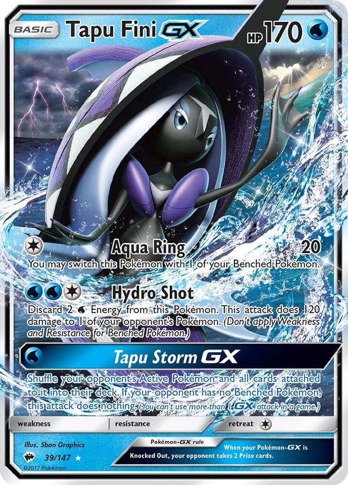 Tapu Fini GX 39/147 (SM - Burning Shadows)  - Holofoil | Good Games North