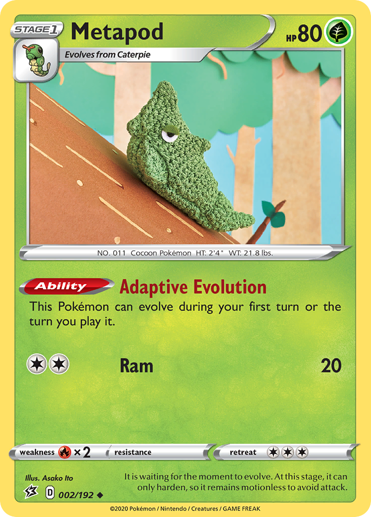 Metapod (002/192) [Sword & Shield: Rebel Clash] | Good Games North