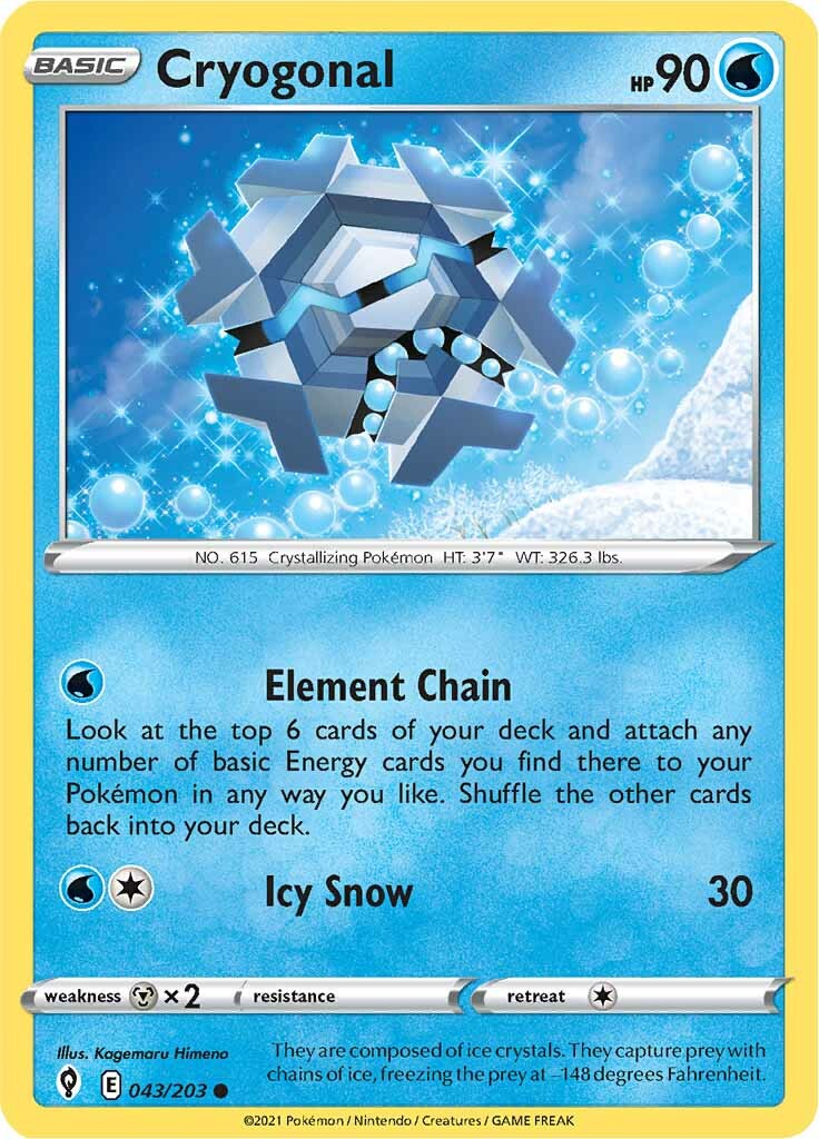 Cryogonal (043/203) [Sword & Shield: Evolving Skies] | Good Games North