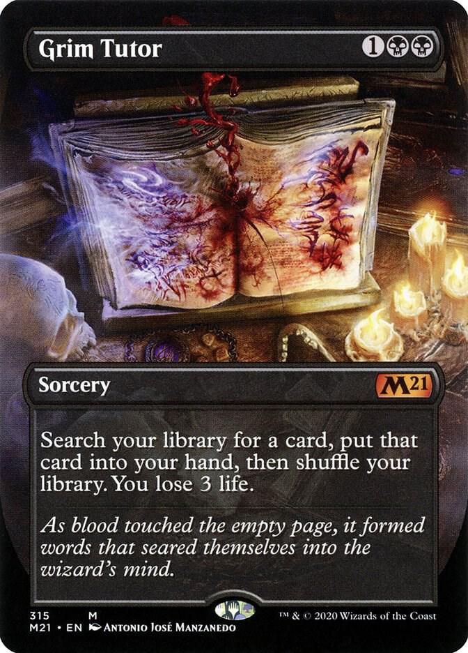 Grim Tutor 315 (Core Set 2021)  - Borderless Art Foil | Good Games North
