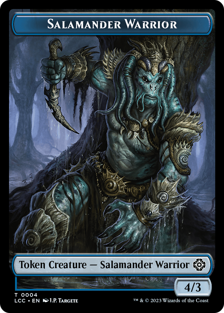 Salamander Warrior // Treasure Double-Sided Token [The Lost Caverns of Ixalan Commander Tokens] | Good Games North