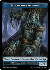 Salamander Warrior // Treasure Double-Sided Token [The Lost Caverns of Ixalan Commander Tokens] | Good Games North