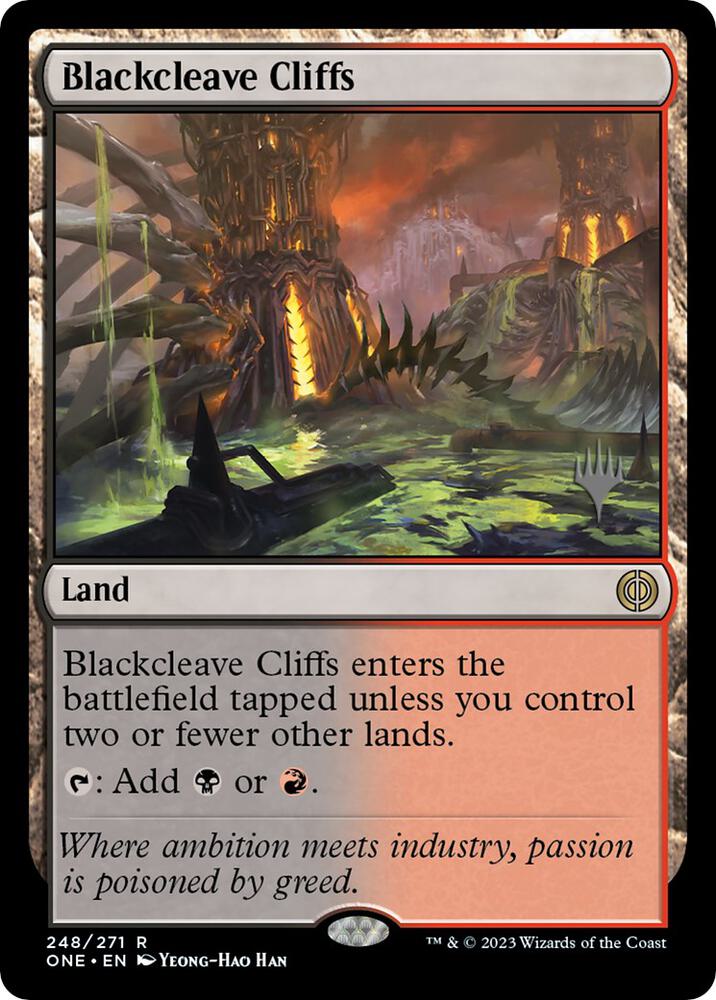 Blackcleave Cliffs (Promo Pack: Phyrexia: All Will Be One)  | Good Games North