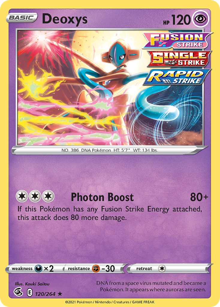 Deoxys (120/264) (Theme Deck Exclusive) [Sword & Shield: Fusion Strike] | Good Games North