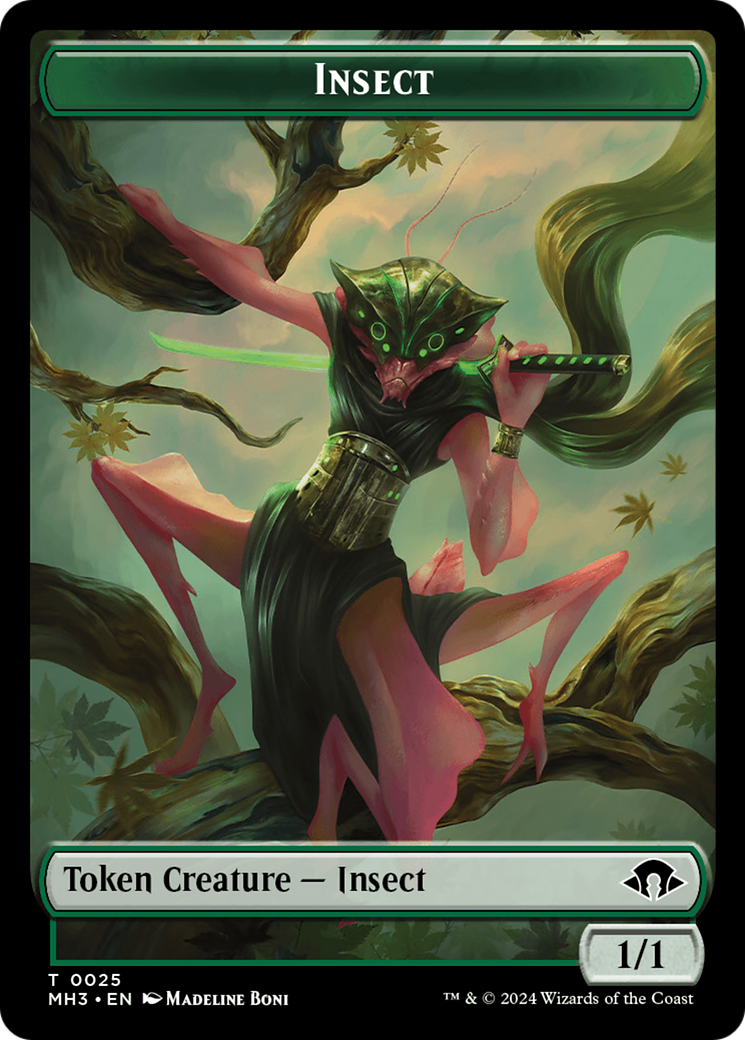 Beast (0015) // Insect (0025) Double-Sided Token [Modern Horizons 3 Commander Tokens] | Good Games North