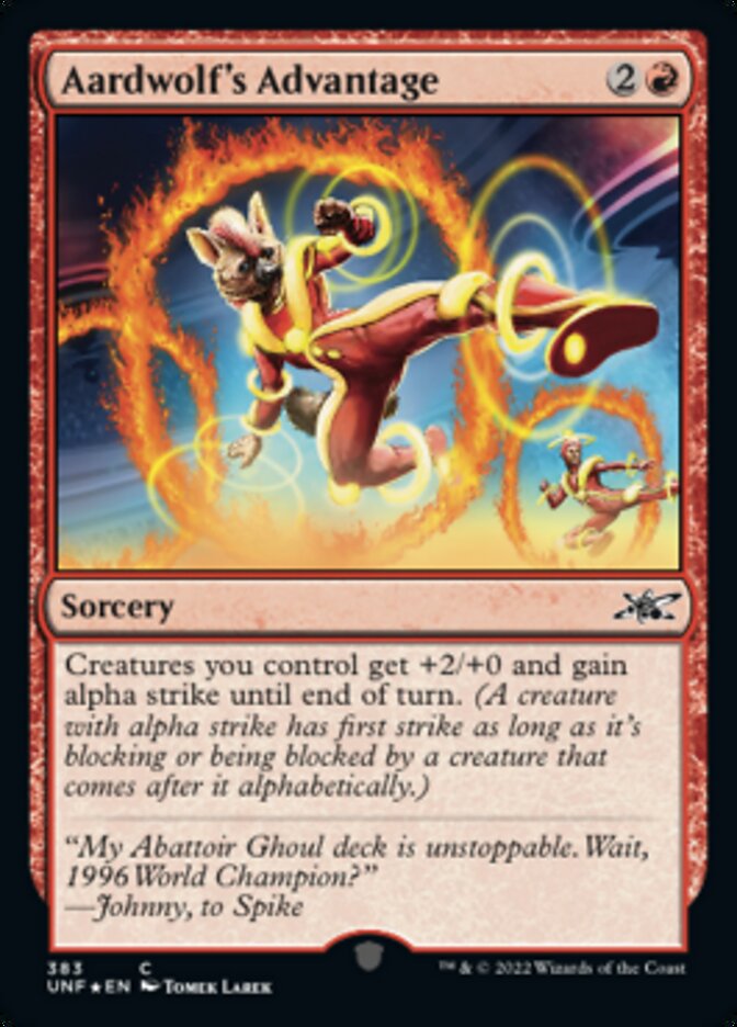 Aardwolf's Advantage (Galaxy Foil) [Unfinity] | Good Games North