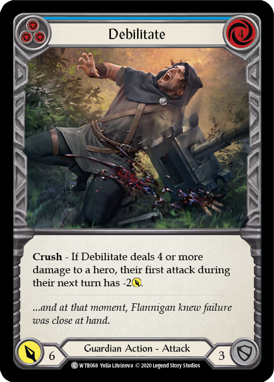 Debilitate (Blue) [U-WTR068] (Welcome to Rathe Unlimited)  Unlimited Rainbow Foil | Good Games North