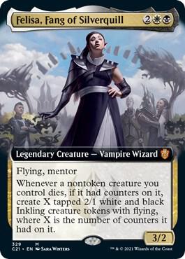 Felisa Fang of Silverquill Extended Art 329/81 (Commander 2021)  | Good Games North