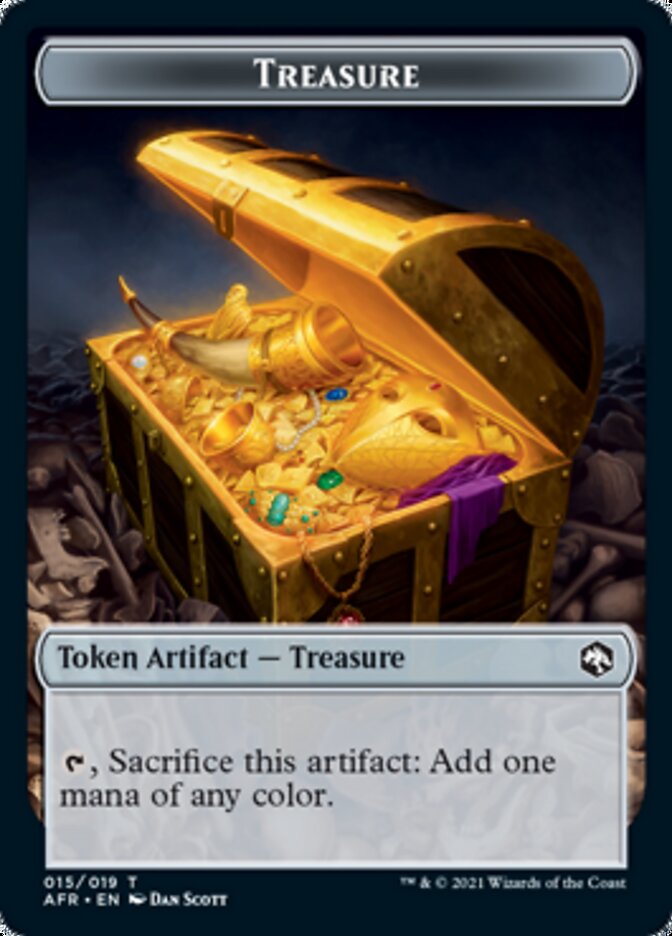 Treasure // Icingdeath, Frost Tongue Double-Sided Token [Dungeons & Dragons: Adventures in the Forgotten Realms Tokens] | Good Games North