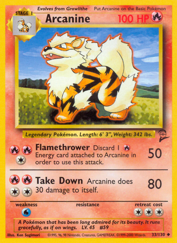 Arcanine (33/130) [Base Set 2] | Good Games North