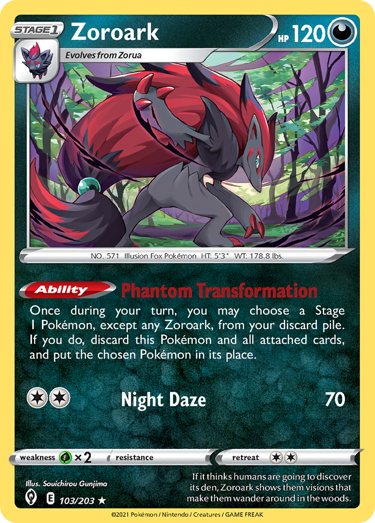 Zoroark (103/203) (Theme Deck Exclusive) [Sword & Shield: Evolving Skies] | Good Games North