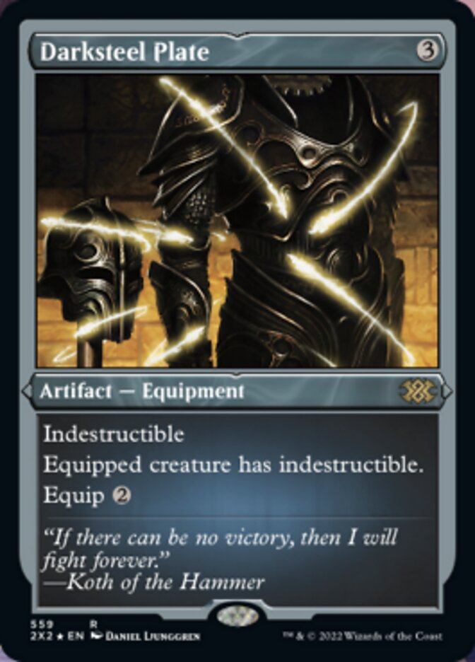 Darksteel Plate (Foil Etched) [Double Masters 2022] | Good Games North