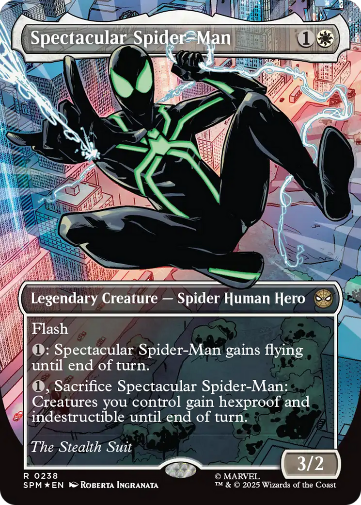 Spectacular Spider-Man (0238) (Borderless) (Textured Foil) [Marvel's Spider-Man] | Good Games North