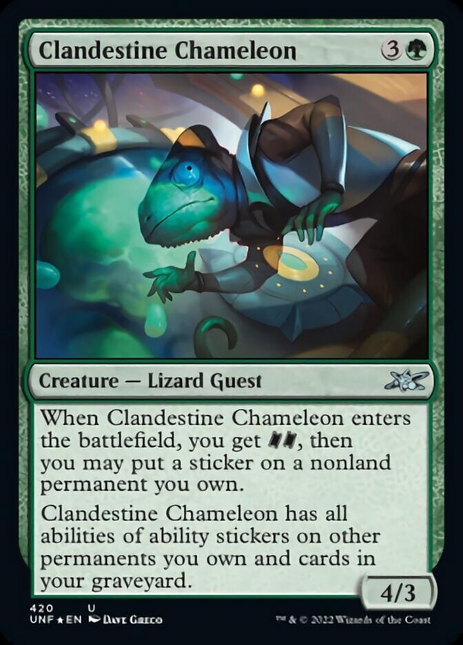 Clandestine Chameleon (Galaxy Foil) [Unfinity] | Good Games North