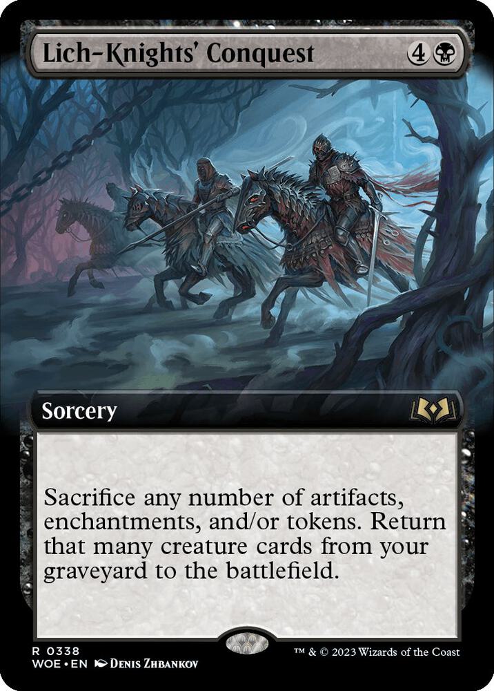Lich-Knights' Conquest 338/276 (Wilds of Eldraine)  - Extended Art | Good Games North