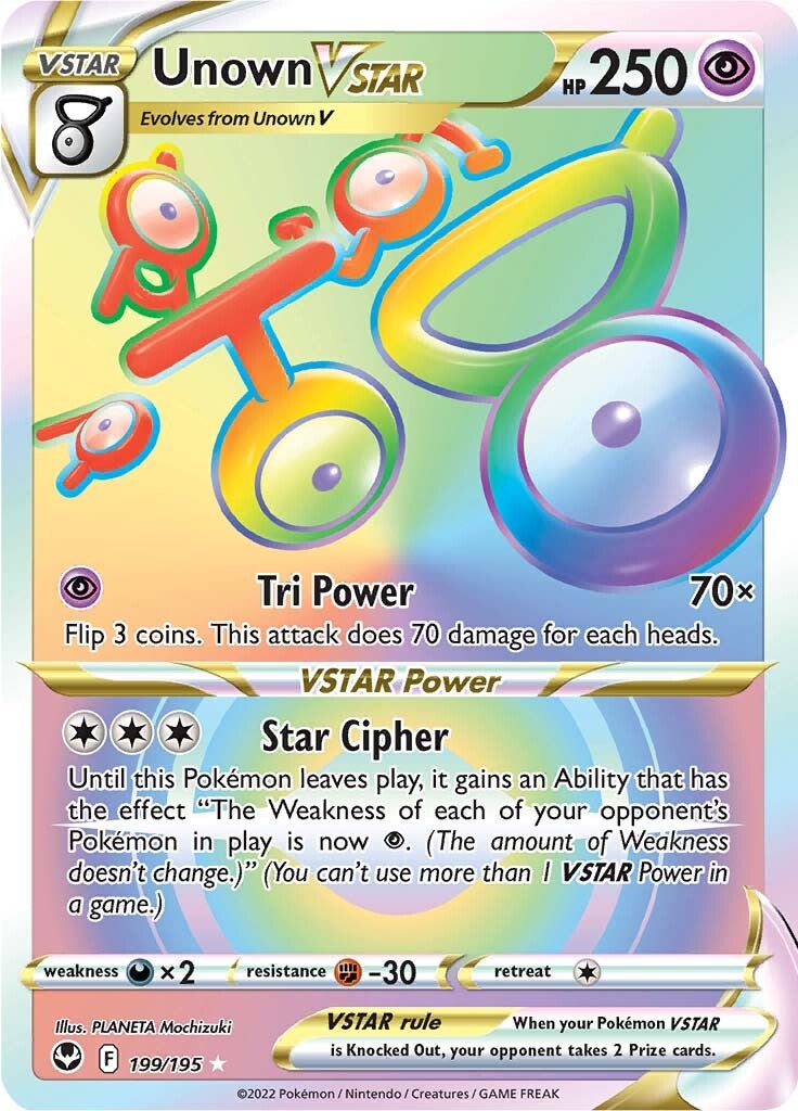 Unown VSTAR (199/195) [Sword & Shield: Silver Tempest] | Good Games North