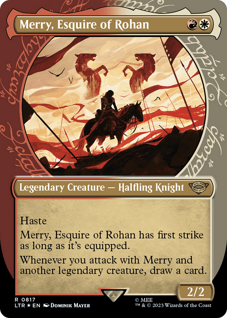 Merry, Esquire of Rohan (Showcase) (Surge Foil) [The Lord of the Rings: Tales of Middle-Earth] | Good Games North