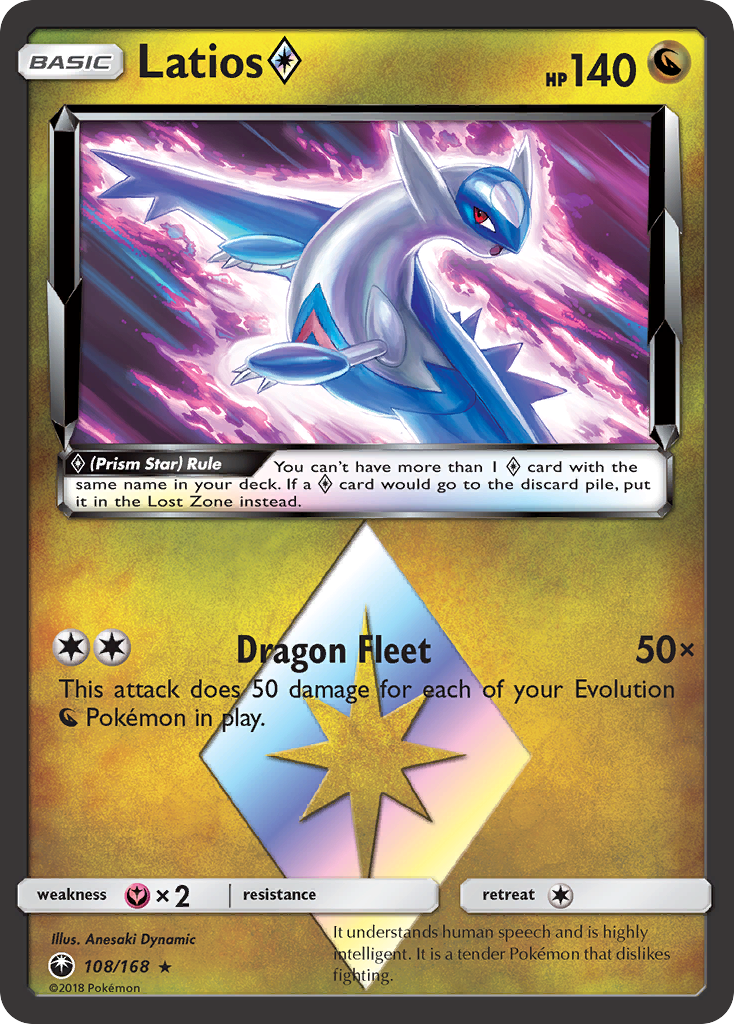 Latios (108/168) (Prism Star) [Sun & Moon: Celestial Storm] | Good Games North