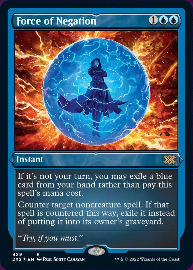 Force of Negation (Foil Etched) [Double Masters 2022] | Good Games North