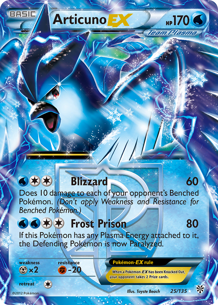 Articuno EX (25/135) [Black & White: Plasma Storm] | Good Games North