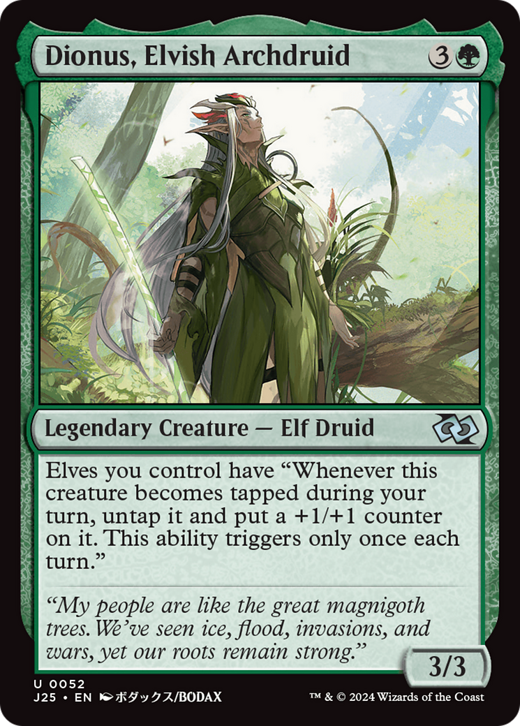 Dionus, Elvish Archdruid (Anime) [Foundations Jumpstart] | Good Games North
