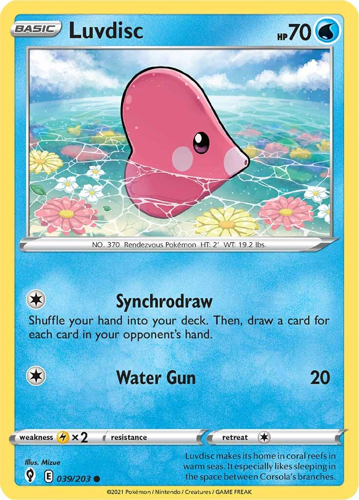 Luvdisc (039/203) [Sword & Shield: Evolving Skies] | Good Games North
