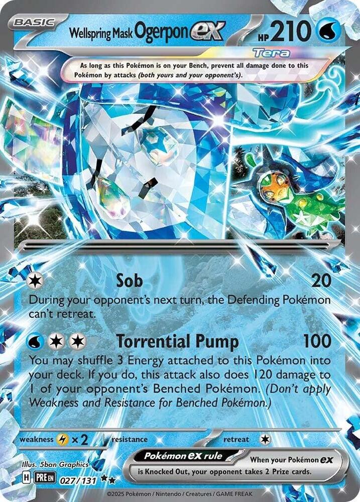 Wellspring Mask Ogerpon ex (027/131) [Scarlet & Violet: Prismatic Evolutions] | Good Games North